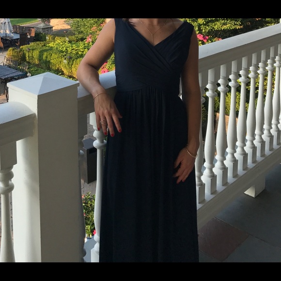 Bill Levkoff Navy Blue Bridesmaid Gown Size 2 - Picture 14 of 14
